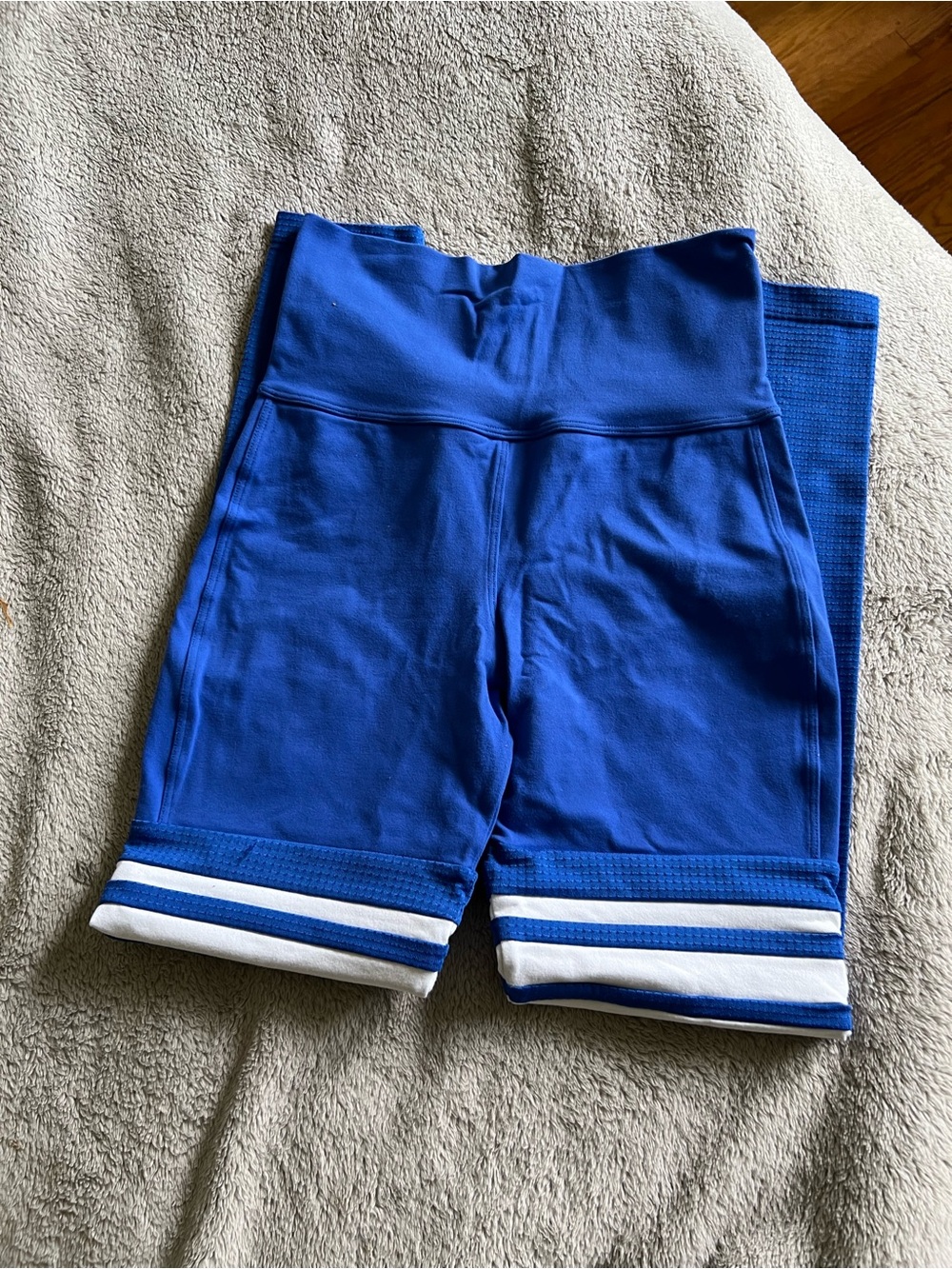 Bombshell Sportswear Royal Blue Thigh High Leggings Small - Picture 3 of 5